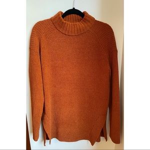 Chenille Mock Neck Tunic Sweater